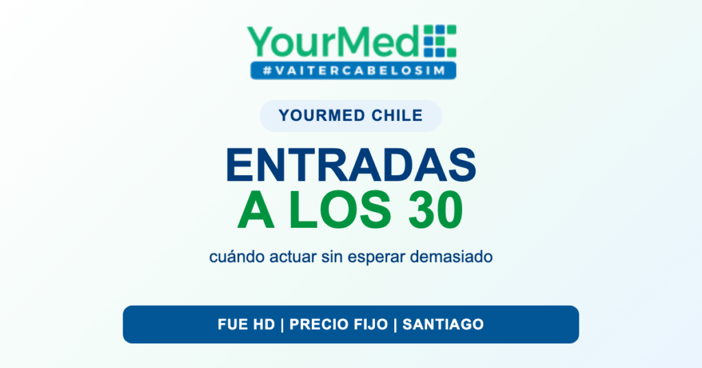 Entradas a los 30 en Chile: cuándo observar, tratar o evaluar trasplante capilar